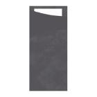 Sacchetto grijs inclusief servet wit 85x220mm Artikel foto