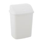 Afvalbak met swing deksel 15ltr wit kunststof Artikel foto