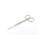 Schaar iris 11cm recht spits spits rvs blauwe coating Artikel foto