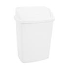 Afvalbak met swing deksel 26ltr wit kunststof Artikel foto