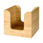 Dispenser voor 50 servetten bamboe 11x11cm naturel Artikel foto