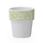 Beker melk xl 220ml wit met dekor groene krul porselein Seltmann Artikel foto