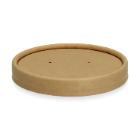 Verive deksel karton bruin voor soepbeker diameter 96mm PLA coating Artikel foto