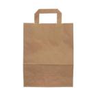 Verive draagtas papier 22x10x28cm met platte hengsels bruin Artikel foto