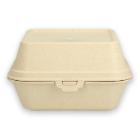Verive reusable hamburgerbox houtvezel+PP creme wit 160x150x85mm Artikel foto