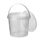 Portiecup ringlock 1000ml transparant 132,6x118,5mm PP met deksel/handvat Artikel foto