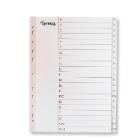 Lyreco tabbladen A4 11-gaats PP alfabetische A-Z wit 21tabs Artikel foto