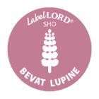 Labellord allergenen etiket bevat lupine Artikel foto