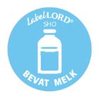 Labellord allergenen etiket bevat melk Artikel foto
