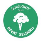 Labellord allergenen etiket bevat selderij Artikel foto