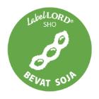 Labellord allergenen etiket bevat soja Artikel foto