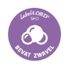 Labellord allergenen etiket bevat zwavel/sulfiet Artikel foto