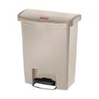 Afvalbak pedaalemmer slim jim front-step 30ltr beige Rubbermaid Artikel foto