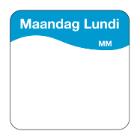 Etiket maandag NL/FR 25x25mm Artikel foto
