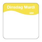 Etiket dinsdag NL/FR 25x25mm Artikel foto