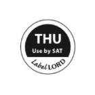 Labellord etiket met thu use by sat aqualabel Artikel foto