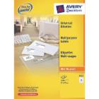 Avery 3422 multifunctionele etiketten 70x35mm wit Artikel foto