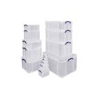 Opbergbox 10ltr 350x255x155mm transparant met deksel PP Artikel foto