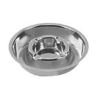 Asbak rond diameter 14x2cm hoog rvs Artikel foto
