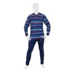 Hansop heren rug/kruisrits lange mouw zonder voet maat 3XL l.blauw 201 Artikel foto