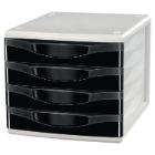 Lyreco ladeblok/kast 30x36.8x26.5cm 4 laden wit zwart Artikel foto