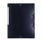 Lyreco 3-kleppenmap met elastieken PP zwart Artikel foto