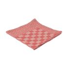 Theedoek 65x65cm rood geblokt Artikel foto