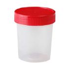 Kartell pot met schroefdeksel rood PLP 200ml steriel per stuk verpakt Artikel foto