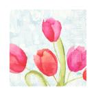 Tissue servet 33x33cm Painted Tulips 3-laags Artikel foto