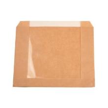 Window bag 210x215 mm 140 mm Window PE-coated Brown product photo
