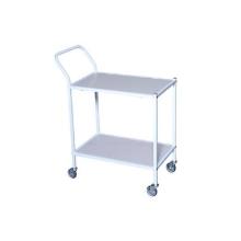 Serveringsvogn 75x39x71 cm med H&aring;ndtag Lille 2 hylder Pulverlakeret st&aring;l product photo