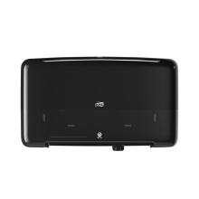 Toilet paper dispenser Tork jumbo mini T2 twin Black product photo