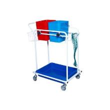 Cleaning trolley 2 buckets 13 ltr with tray/net/basket product photo
