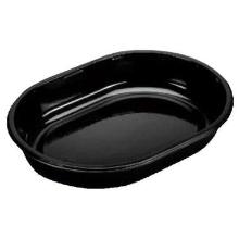 Tray 1-compartment 1000 ml 238x176x40 mm Oval PP Black product photo