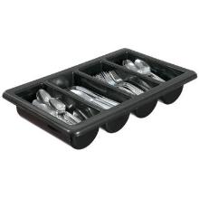 Cutlery box 1/1 GN 53x32.5x10 cm 4-compartment Black product photo