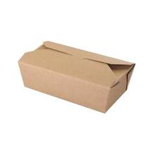 Takeaway box 1000 ml 185/167x103/90x58 mm Cardboard Brown OMPAK 10 pk x 25 pcs/k product photo