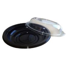 Salad bowl Bowl 800 ml &Oslash;225x44 mm with lid APET Black product photo