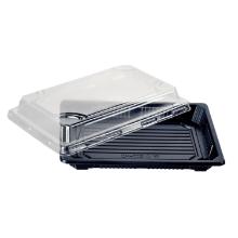 Sushibakke 190x130x40 mm PS Sort/Klart l&aring;g product photo