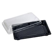 Sushibakke 220x140x40 mm PS Sort/Klart l&aring;g product photo