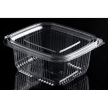 Plastb&aelig;ger Catersource 375 ml 85x97x53 mm firkantet h&aelig;ngslet l&aring;g RPET Klar product photo
