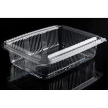 Plastb&aelig;ger Catersource 1250 ml 140x195x60 mm firkantet h&aelig;ngslet l&aring;g RPET Klar product photo