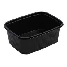 Salad bowl 500 gr 108x82x96 mm Rectangular PS Black product photo