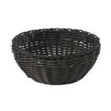 Bread basket &Oslash;20x8 cm Round Strong wicker PP Black product photo