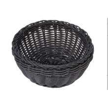 Bread basket &Oslash;16x8 cm Round Strong wicker PP Black product photo