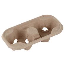 Cup holder tray 215x108x42 mm Natural cardboard for 2 cups product photo