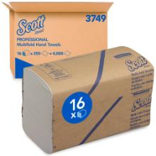 Towel sheet Scott Interfold Z-Fold 1-layer L24xW20xD8cm Mix FSC White product photo