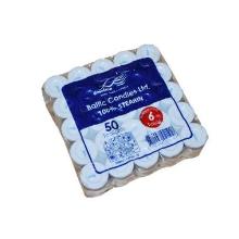 Fyrfadslys Br&aelig;ndetid 6 timer Ren stearin 50 stk product photo