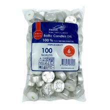 Tealights Burning time 6 hours White 100 pcs product photo