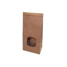Block bottom bag 88x47x270 mm with Rude/Tin Tie closure PP-Coated Brown product photo