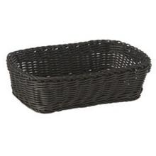 Bread basket 26.5x19xH7 cm Rectangular Strong wicker PP Black product photo